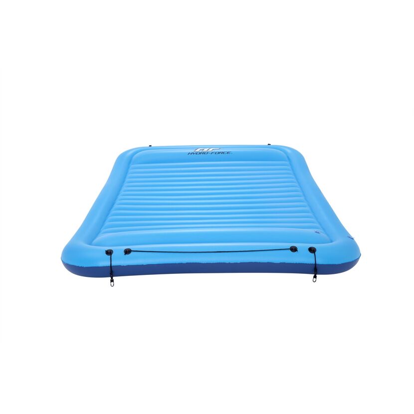 Blaue aufblasbare Schwimm-Plattform Hydro-Force.