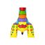 Bunter, aufblasbarer Wassersprinkler in Giraffenform.