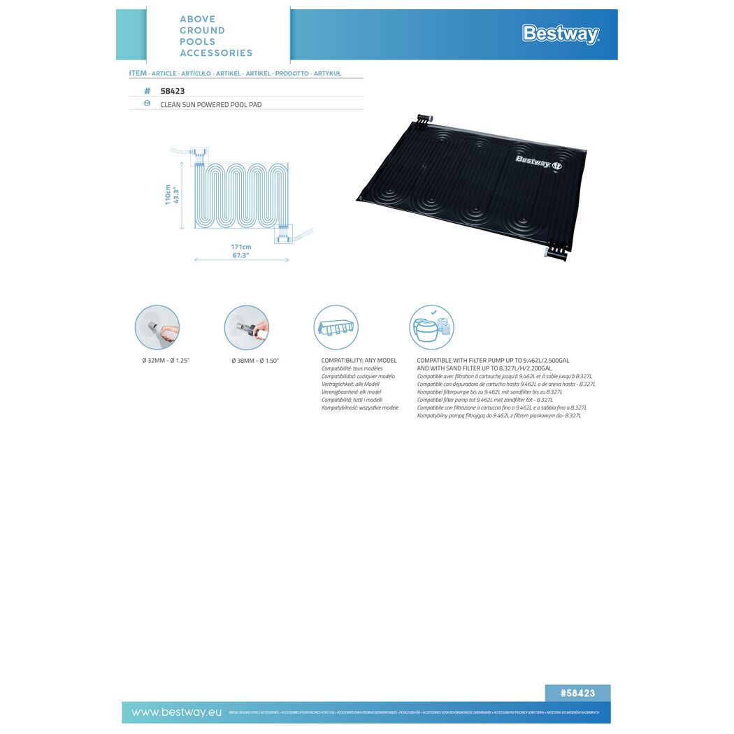 Bestway Solarheizmatte für Pools