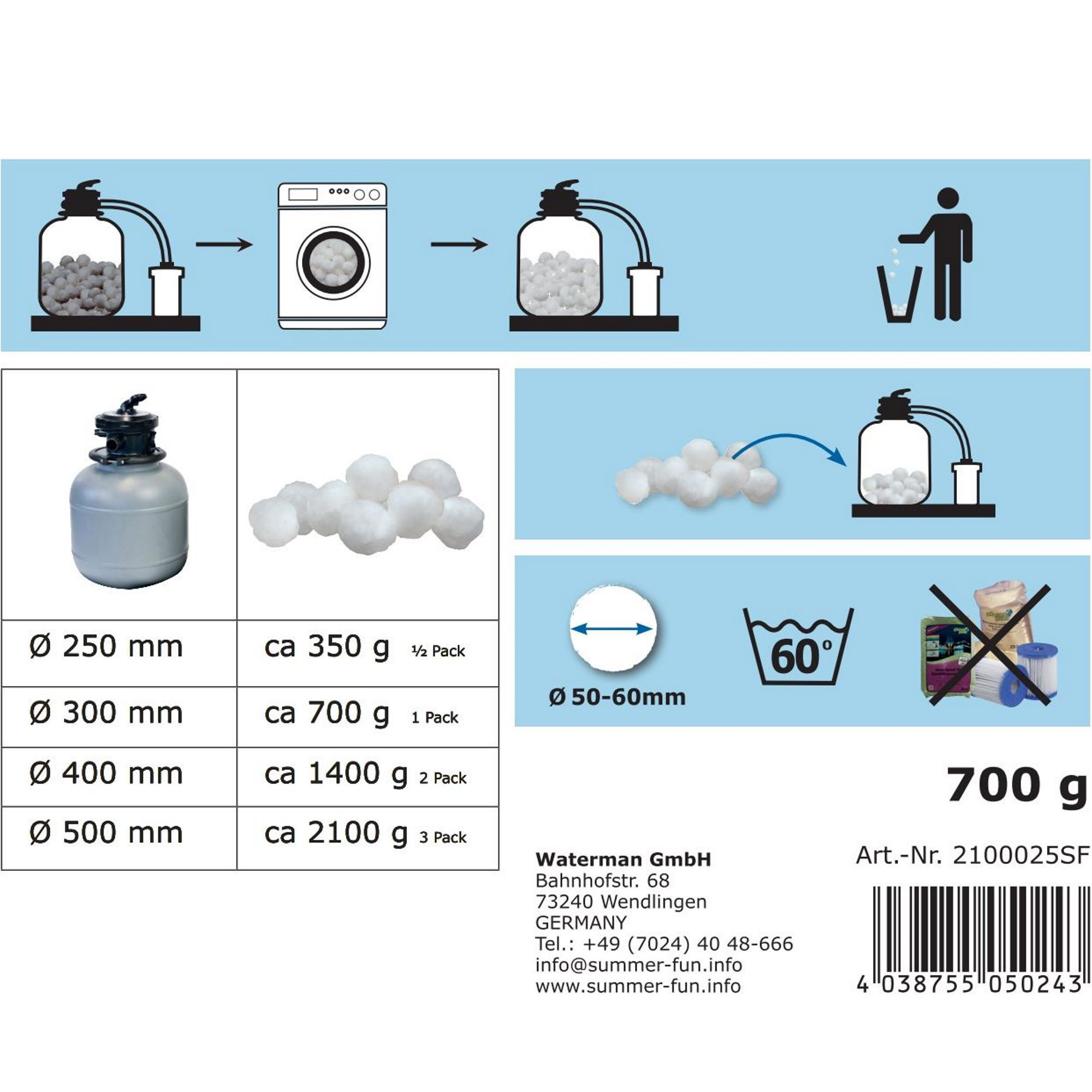 Filterballs 700 g + product picture