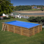 Sommerabdeckplane für Holzpool 'Cardamon' blau 366 x 40 x 1157 cm
