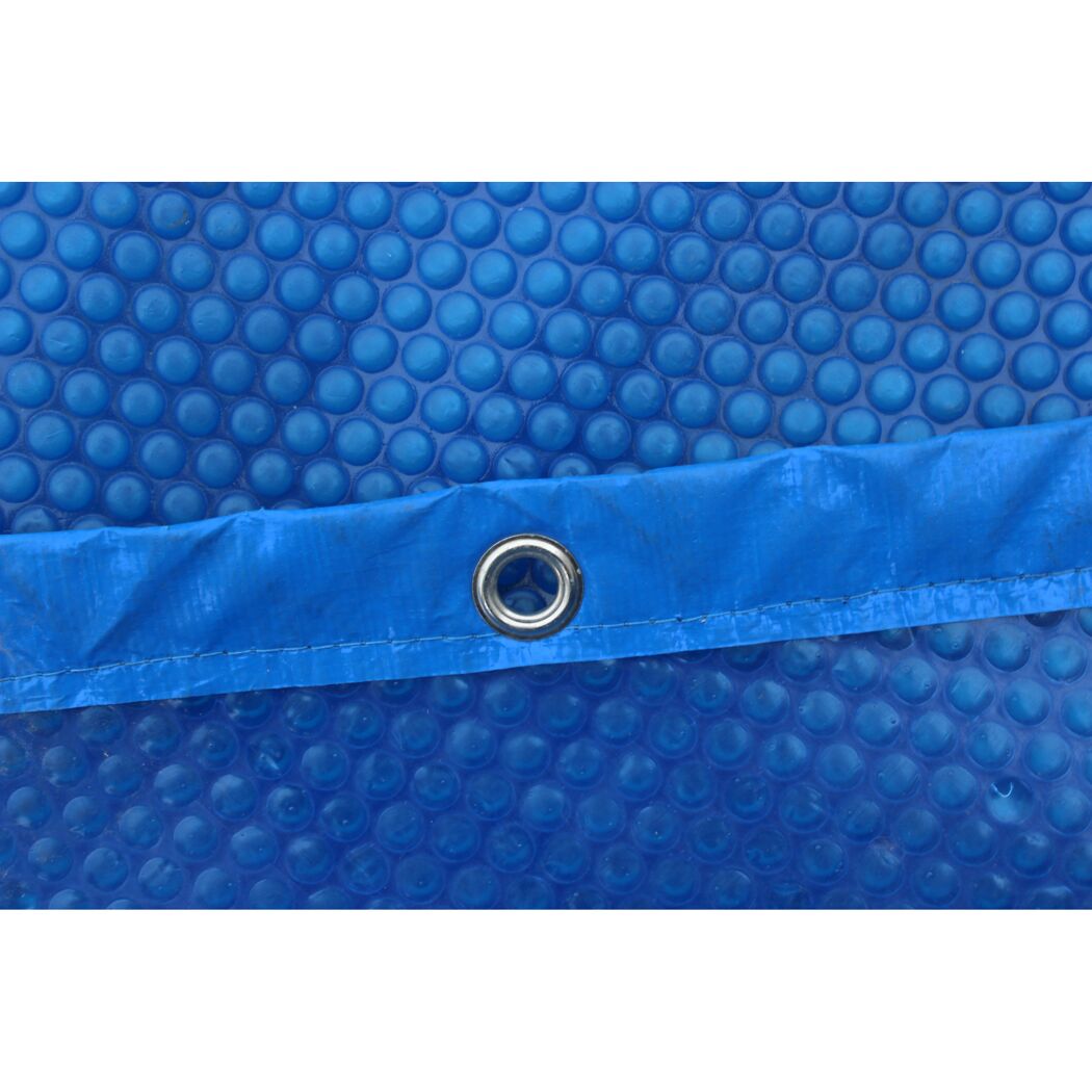 Blaue Pool-Solarfolie mit Öse
