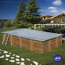 Winterabdeckplane für Holzpool 'Lemon' grau 239 x 58 x 414 cm