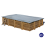 Winterabdeckplane für Holzpool 'Lemon' grau 239 x 58 x 414 cm