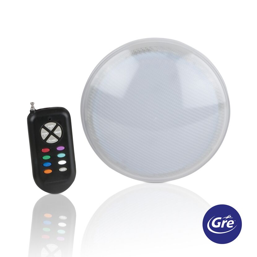 Weiße LED Poollampe mit Fernbedienung