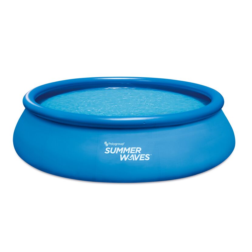 Blauer aufblasbarer Rundpool Summer Waves von Polygroup.