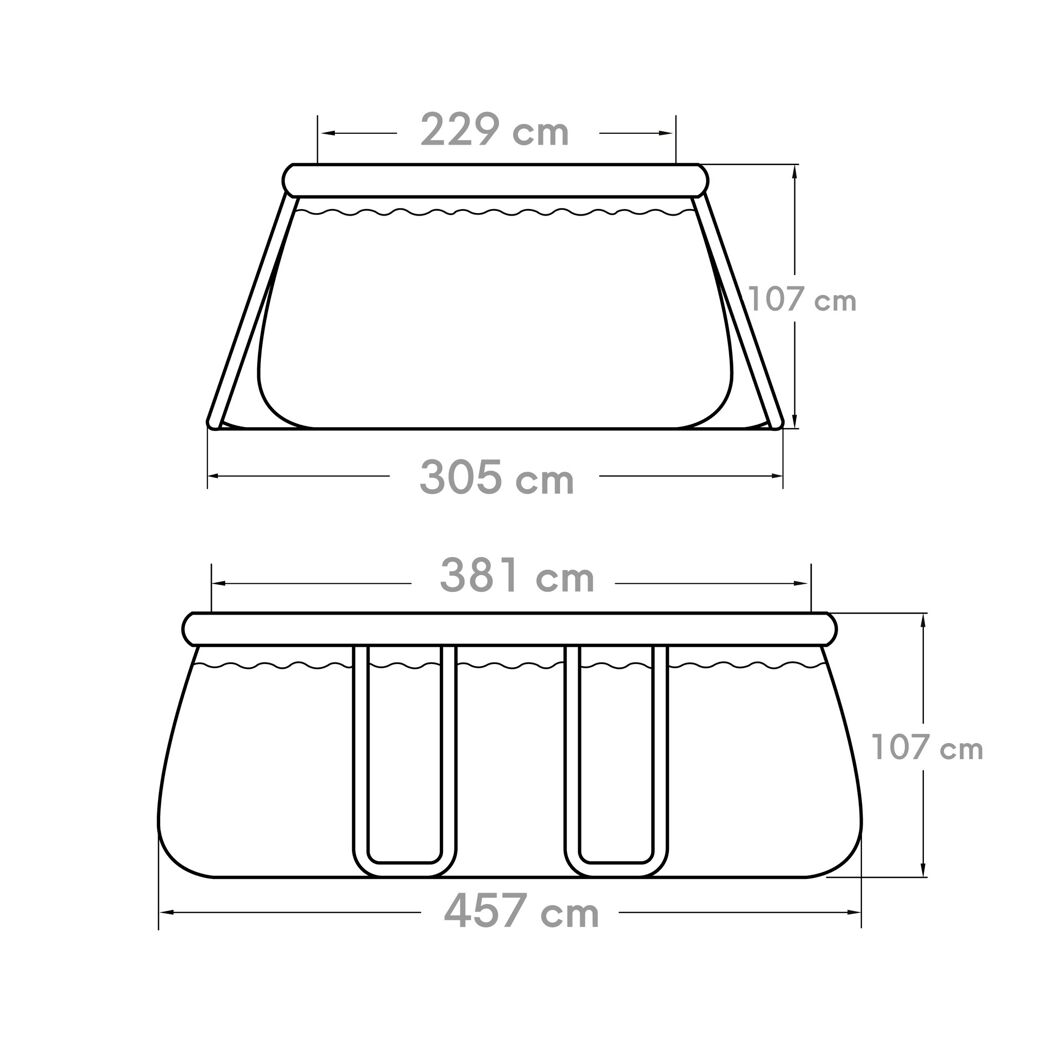 Fast-Set-Pool-Set 'Quick' 457 x 305 x 107 cm mit Einstiegsleiter und Filtersystem