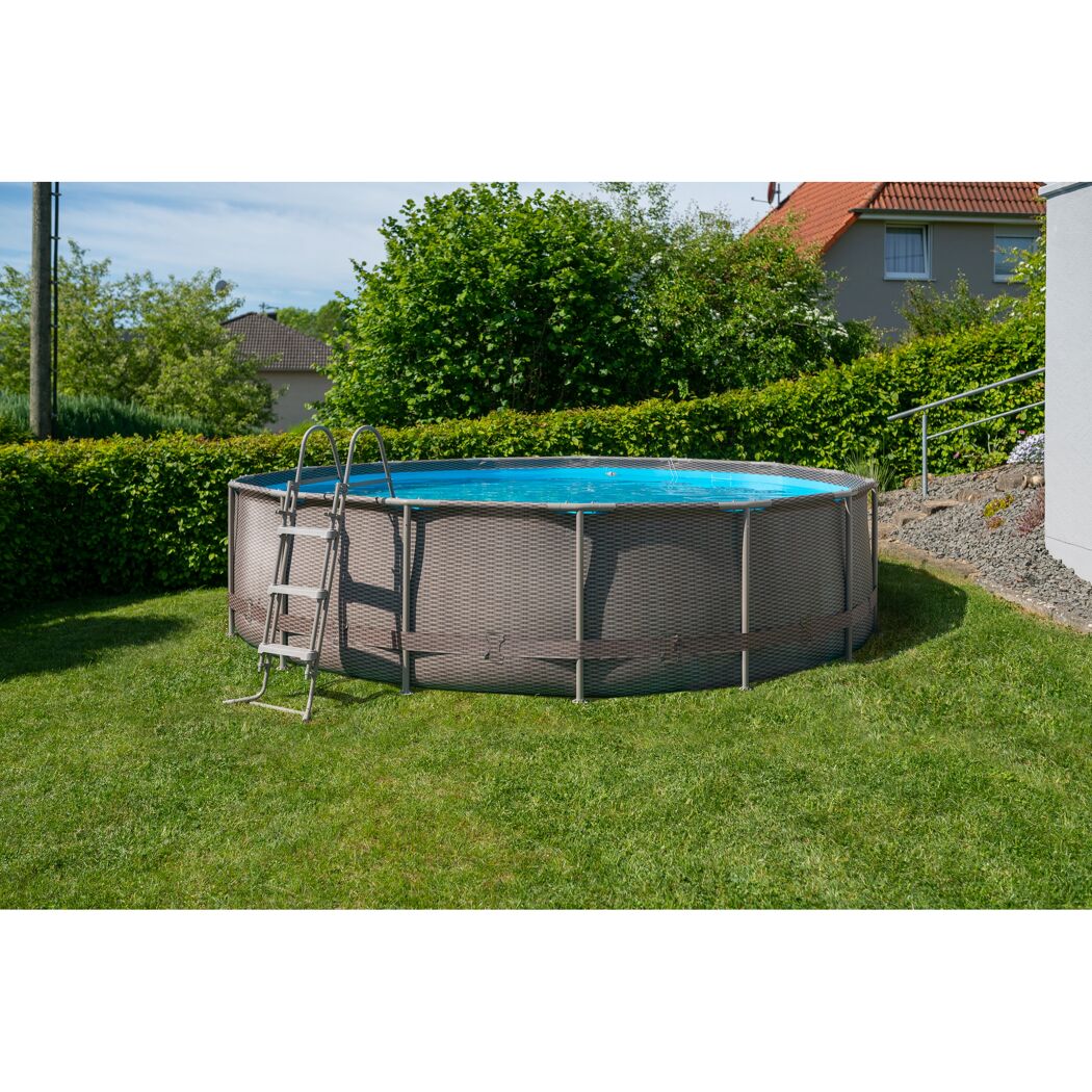 Frame-Pool-Set 'Active Frame' Ø 457 x 106 cm mit Einstiegsleiter und Filterpumpe