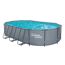 Ovaler Aufstellpool Summer Waves von Polygroup mit Leiter