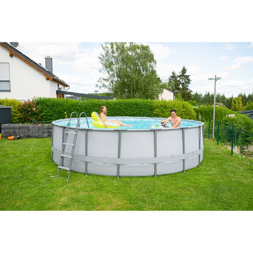 Frame-Pool-Set 'Elite Frame' Ø 549 x 132 cm mit Filterpumpe und Sicherheitsleiter