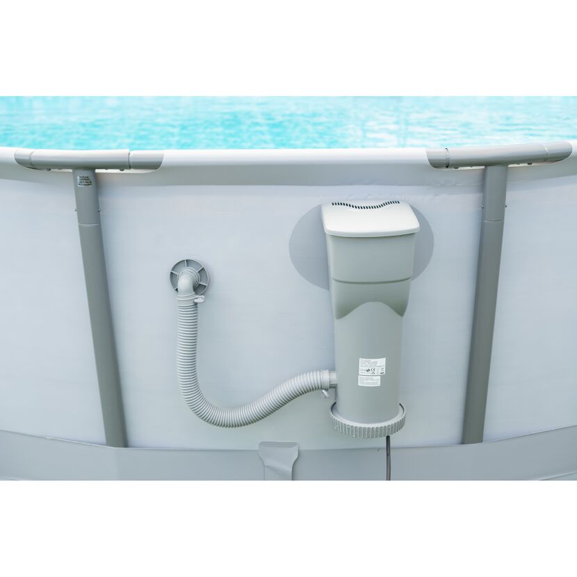 Frame-Pool-Set 'Elite Frame' Ø 549 x 132 cm mit Filterpumpe und Sicherheitsleiter
