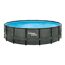 Aufstellpool 'Elite Frame' Rattan-Optik grau Ø 488 x 122 cm
