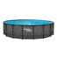 Aufstellpool 'Elite Frame' Rattan-Optik grau Ø 549 x 132 cm