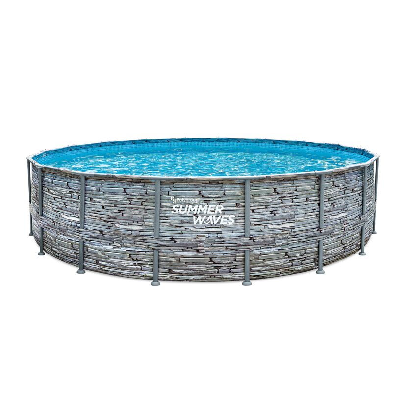Frame-Pool-Set 'Elite' Ø 549 x 132 cm mit Einstiegsleiter und Filterpumpe