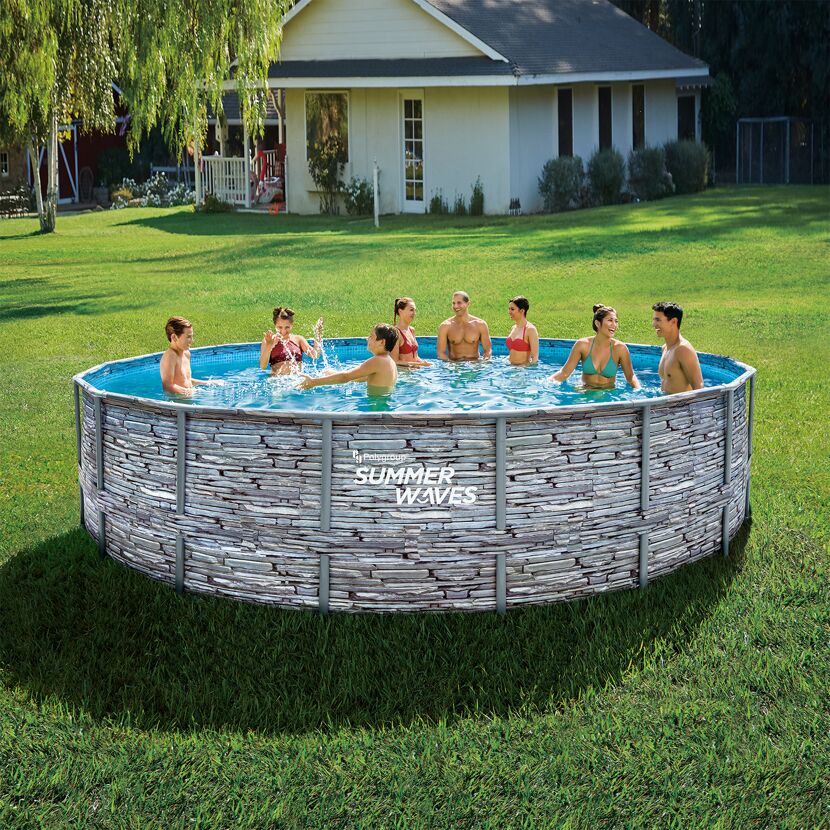 Frame-Pool-Set 'Elite' Ø 549 x 132 cm mit Einstiegsleiter und Filterpumpe
