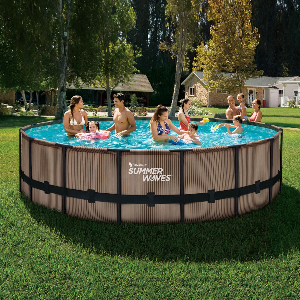 Frame-Pool-Set 'Elite Frame' Ø 488 x 122 cm mit Filterpumpe und Sicherheitsleiter