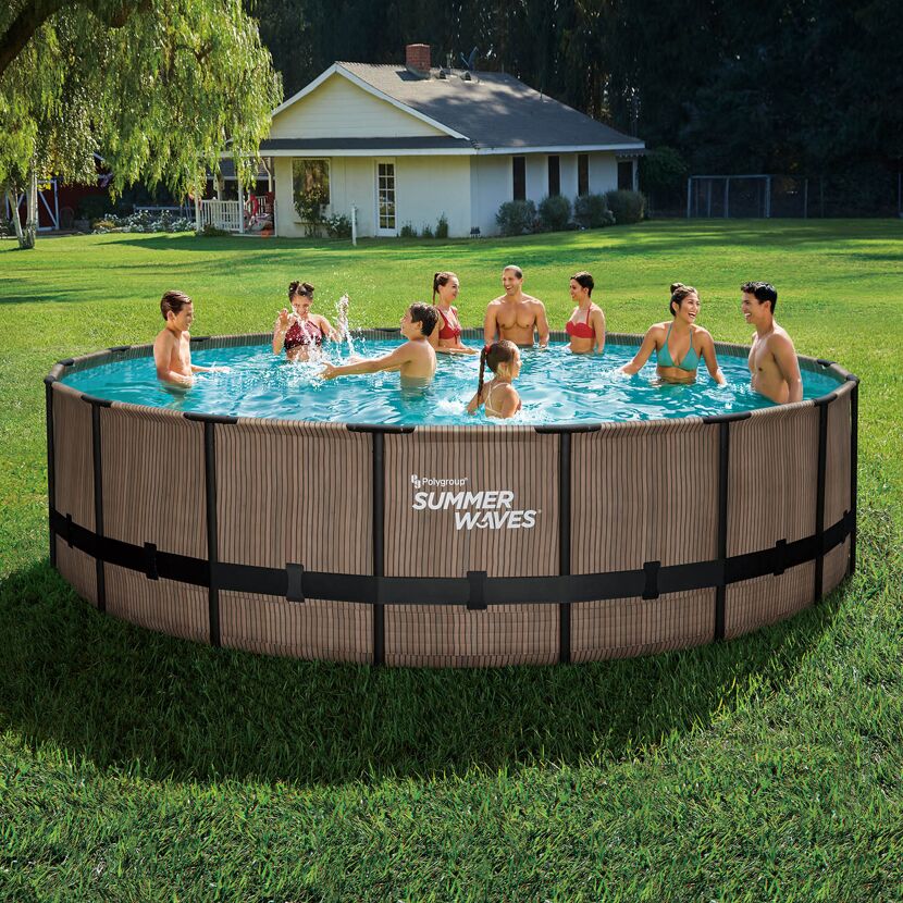 Frame-Pool-Set 'Elite' Ø 549 x 132 cm mit Einstiegsleiter und Filterpumpe