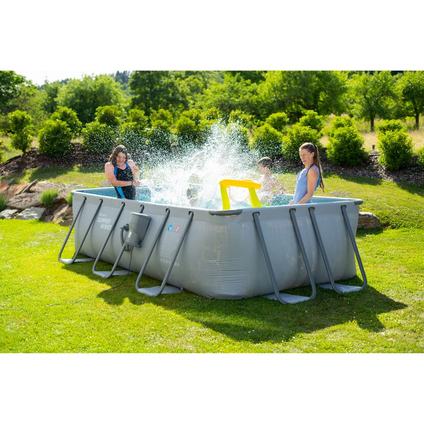 Aufstellpool 'Elite Frame' grau 400 x 200 x 100 cm