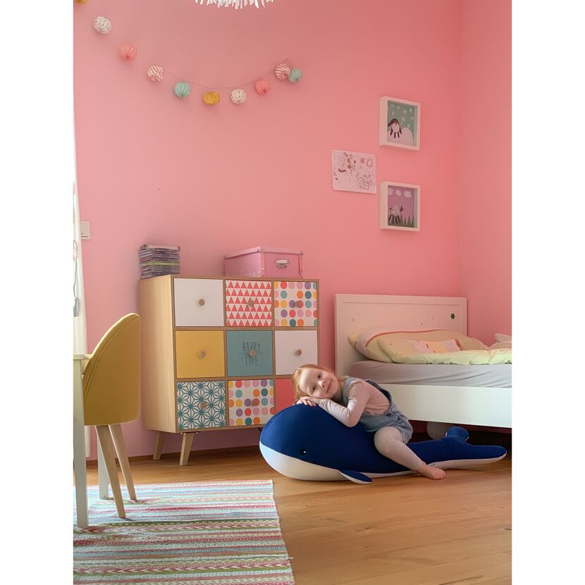 Schwimmtier 'Buddy Wal' blau Textil 50 x 104 x 38 cm