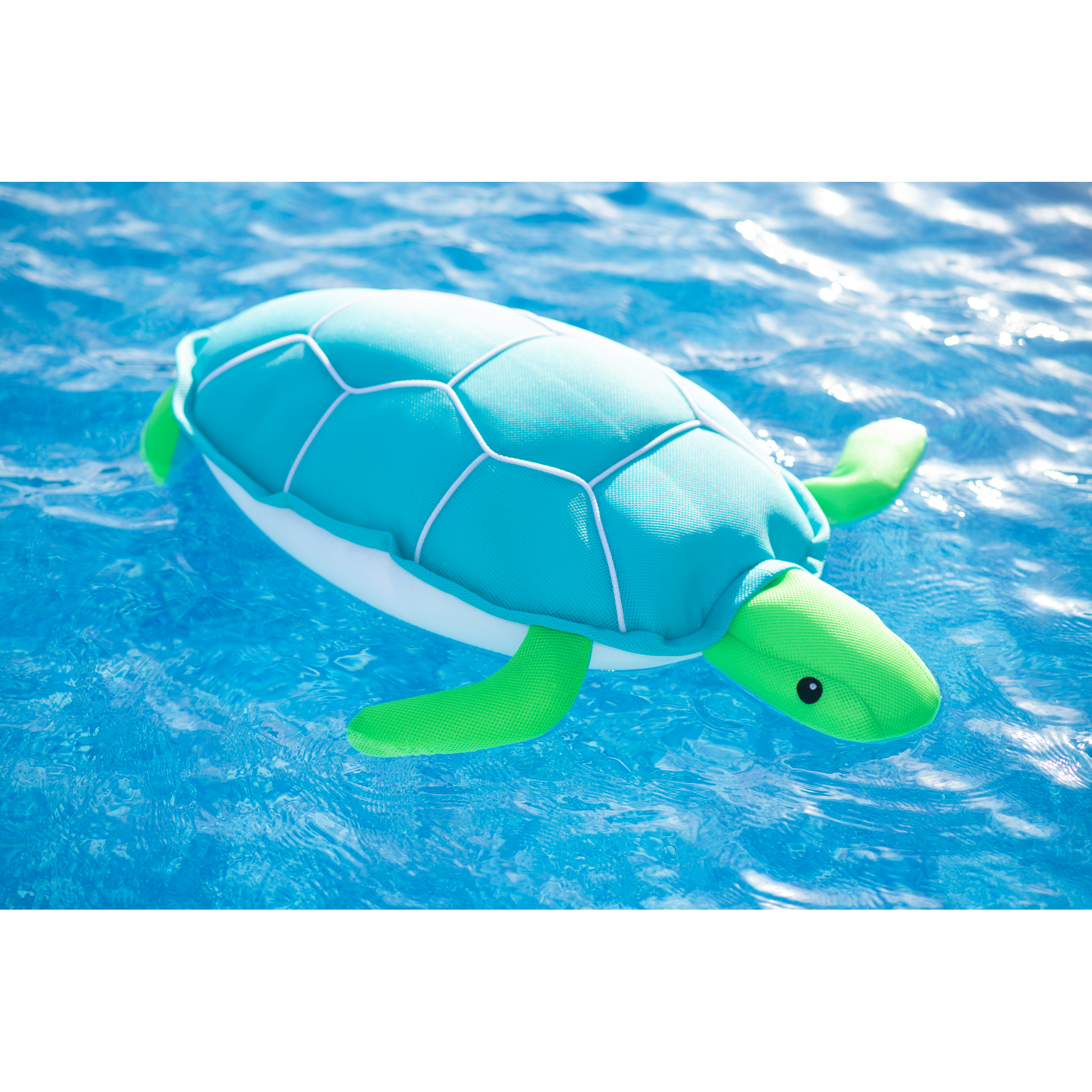 Schwimmtier 'Buddy Schildkröte' blau Textil 82 x 100 x 15 cm