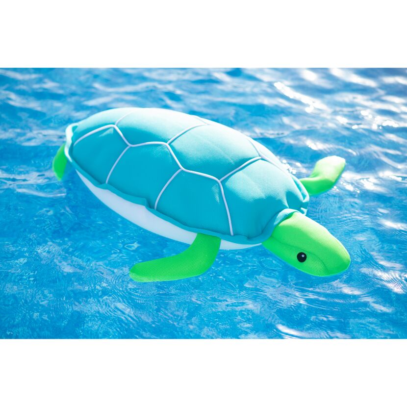 Schwimmtier 'Buddy Schildkröte' blau Textil 82 x 100 x 15 cm