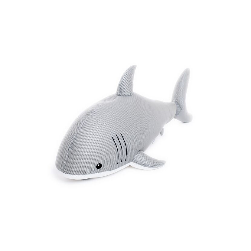 Schwimmtier 'Buddy Hai' grau Polyester 45 x 111 x 38 cm