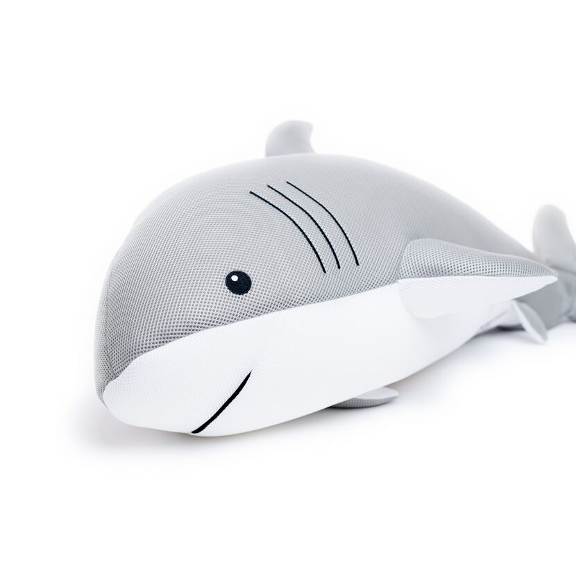 Schwimmtier 'Buddy Hai' grau Polyester 45 x 111 x 38 cm