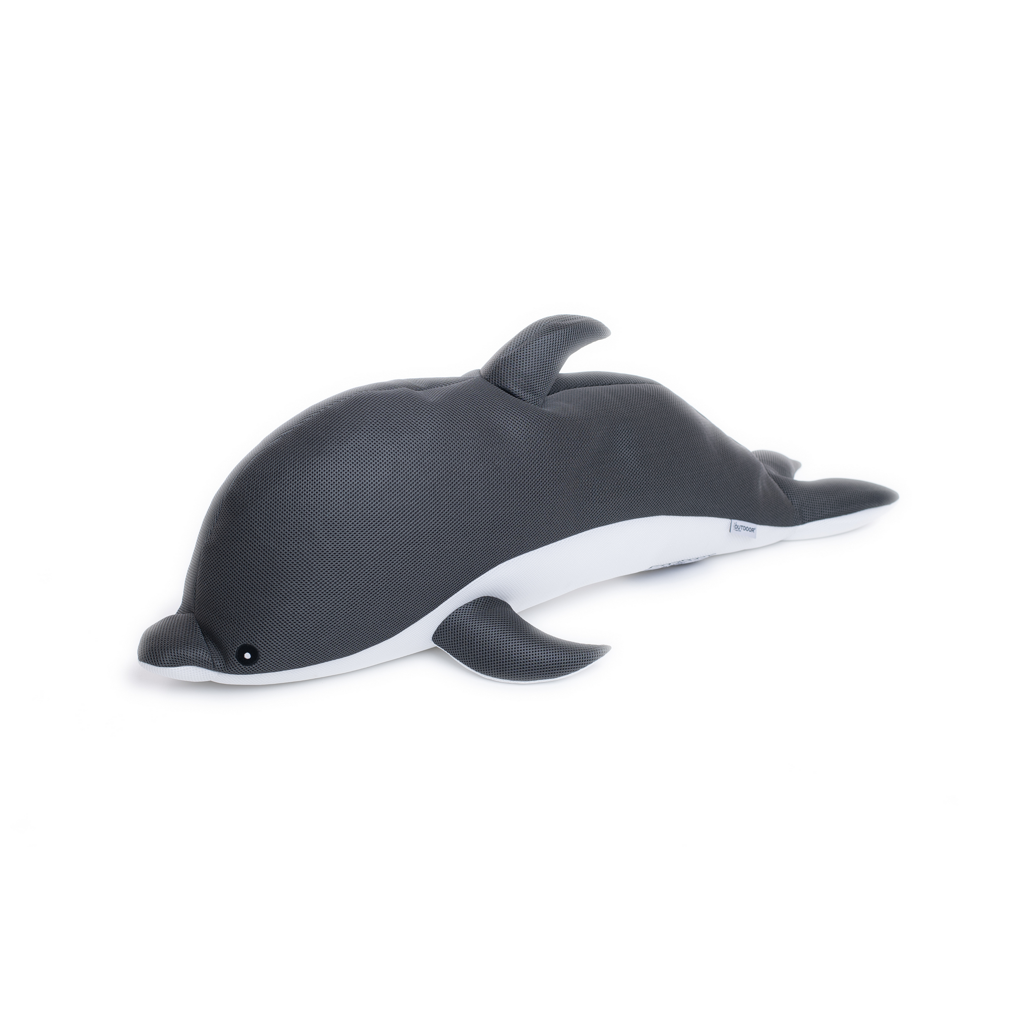 Schwimmtier 'Buddy Delfin' grau Textil 40 x 102 x 36 cm
