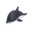 Schwimmtier 'Buddy Delfin' grau Textil 40 x 102 x 36 cm