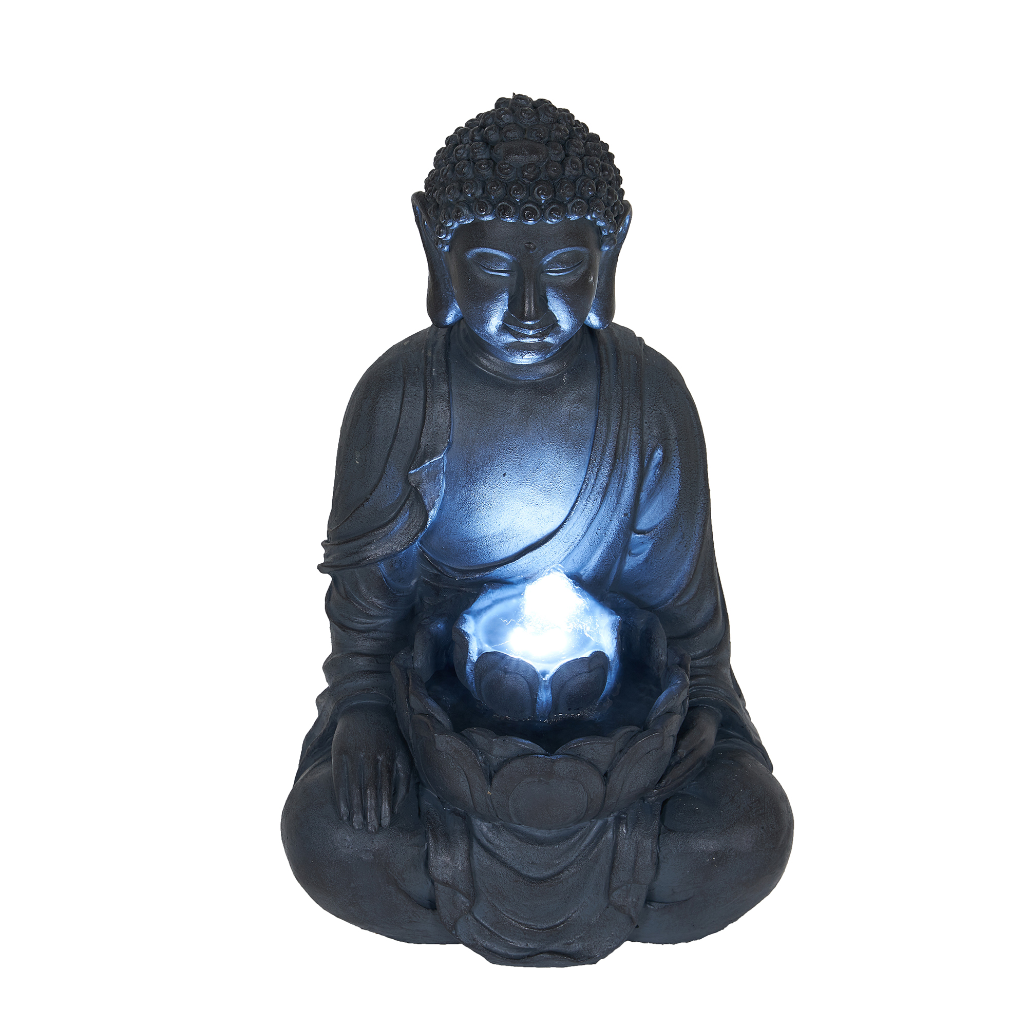 Wasserspiel Buddha 'Sungai' grau 27,5 x 27,5 x 46 cm + product picture