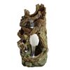 Wasserfall 'Kalloni' in Holz-/Steinoptik mit LED-Beleuchtung 65 x 104 x 207 cm