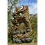 Wasserfall 'Kalloni' in Holz-/Steinoptik mit LED-Beleuchtung 65 x 104 x 207 cm