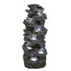 Wasserfall 'Corte' in Steinoptik mit LED-Beleuchtung 70 x 87 x 201 cm