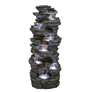 Wasserfall 'Corte' in Steinoptik mit LED-Beleuchtung 70 x 87 x 201 cm