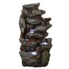 Wasserfall 'Bonorva' in Steinoptik mit LED-Beleuchtung 51 x 69 x 127 cm