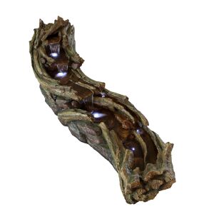 Bachlauf 'Avisio' in Holzoptik mit LED-Beleuchtung 199 x 52 x 70 cm