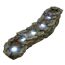 Bachlauf 'Brembo' in Steinoptik mit LED-Beleuchtung 212 x 58 x 51 cm