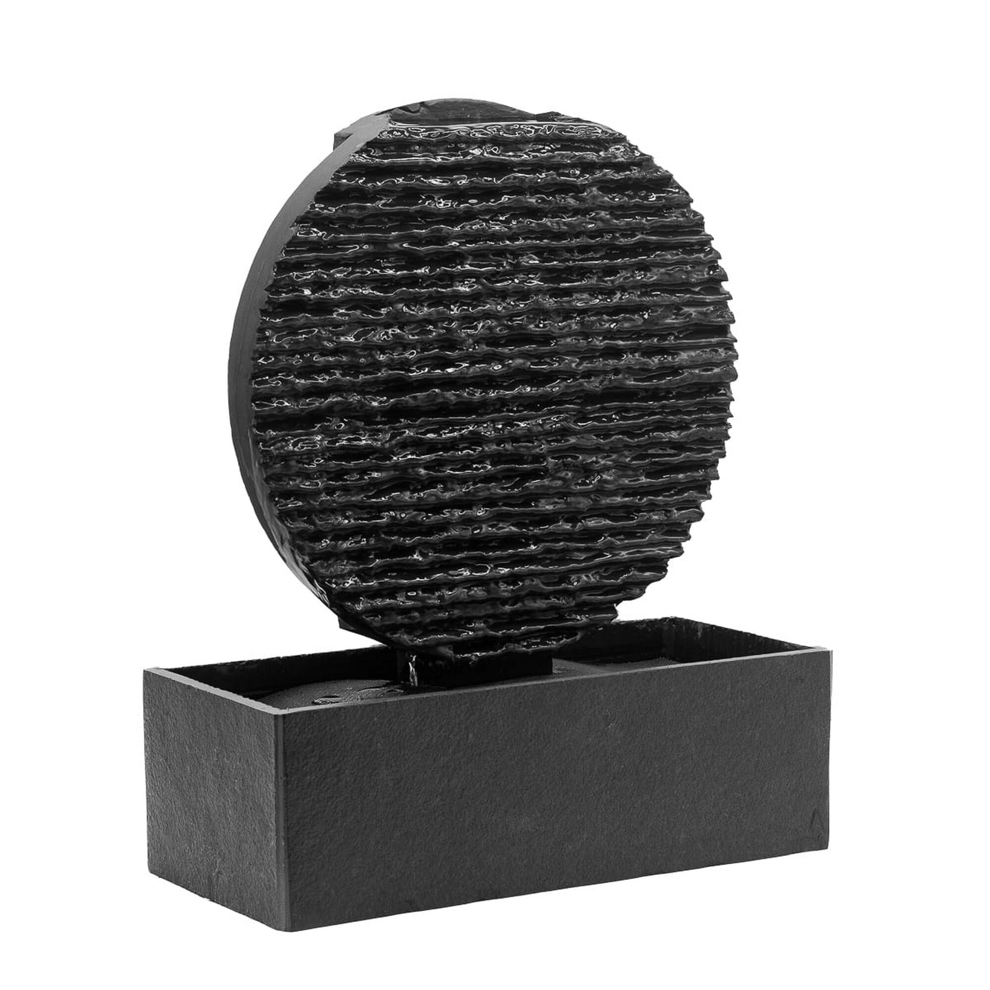 Schwarzer Zimmerbrunnen Wasserwand AYO M