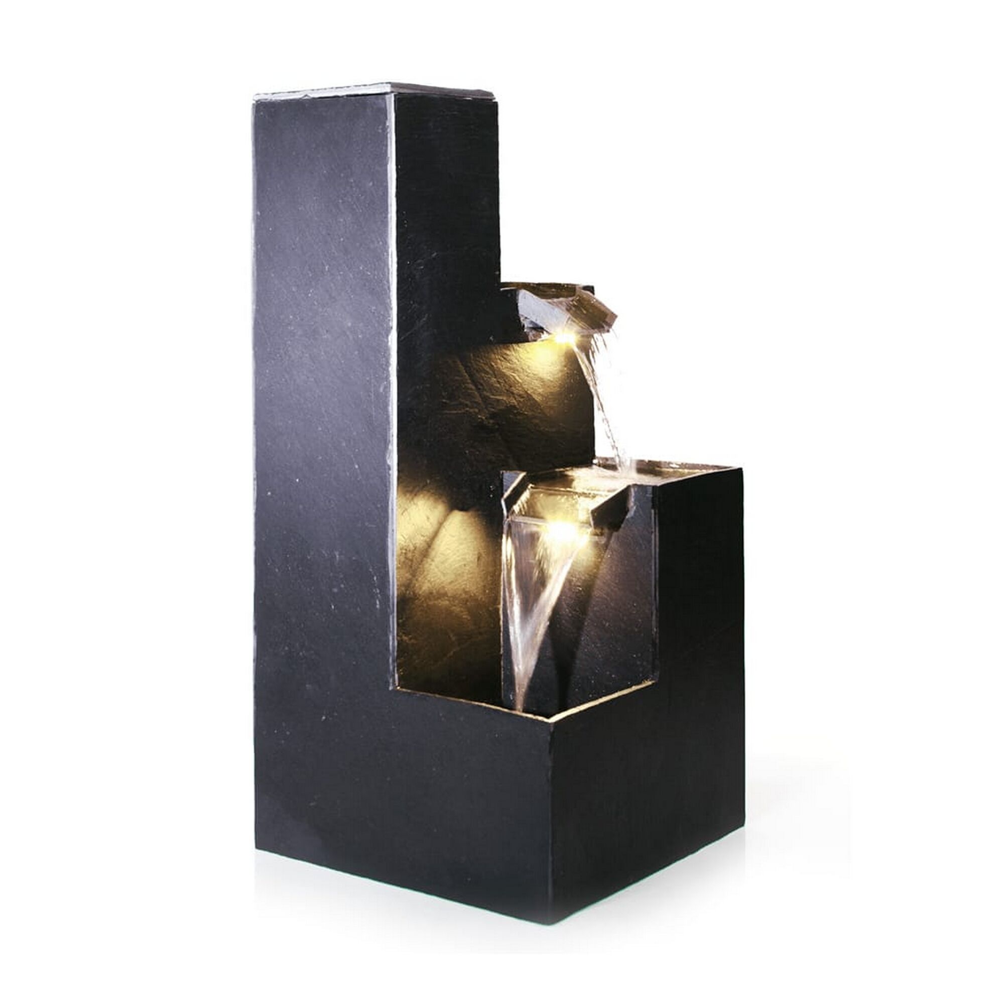 Gartenbrunnen KUBO mit Beleuchtung