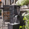 Gartenbrunnen anthrazit 35 x 72 x 35 cm