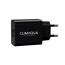 Schwarzes USB-Ladegerät mit zwei Ports
