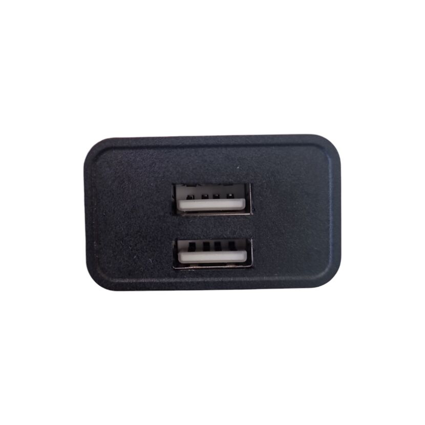 Schwarzer USB-Doppeladapter