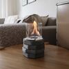 Dekofeuer mit Flamme auf Tisch