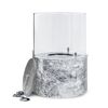 Windlicht aus Glas und Marmor