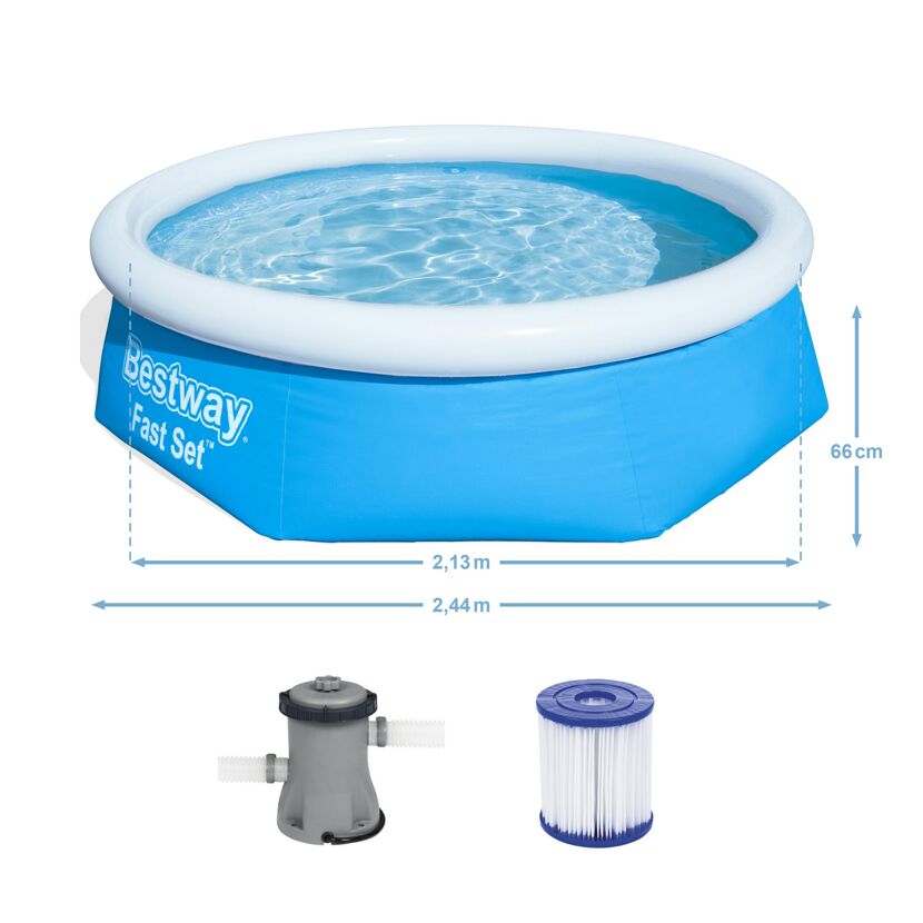 Fast Set-Pool 'Fast Set' Ø 244 x 66 cm mit Filterpumpe