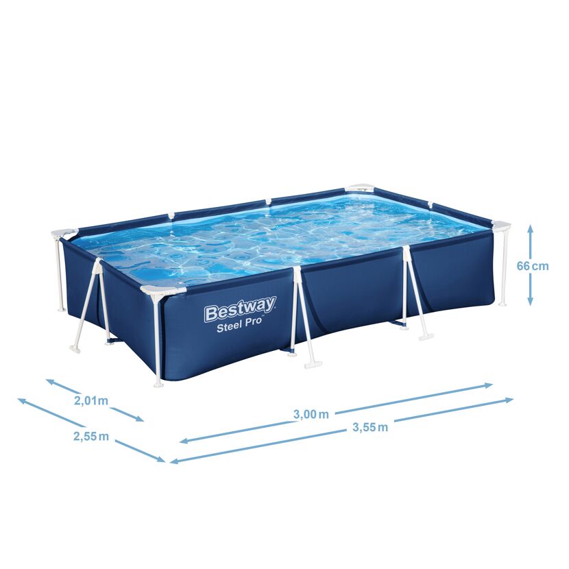 Frame-Pool 'Steel Pro' 300 x 201 x 66 cm