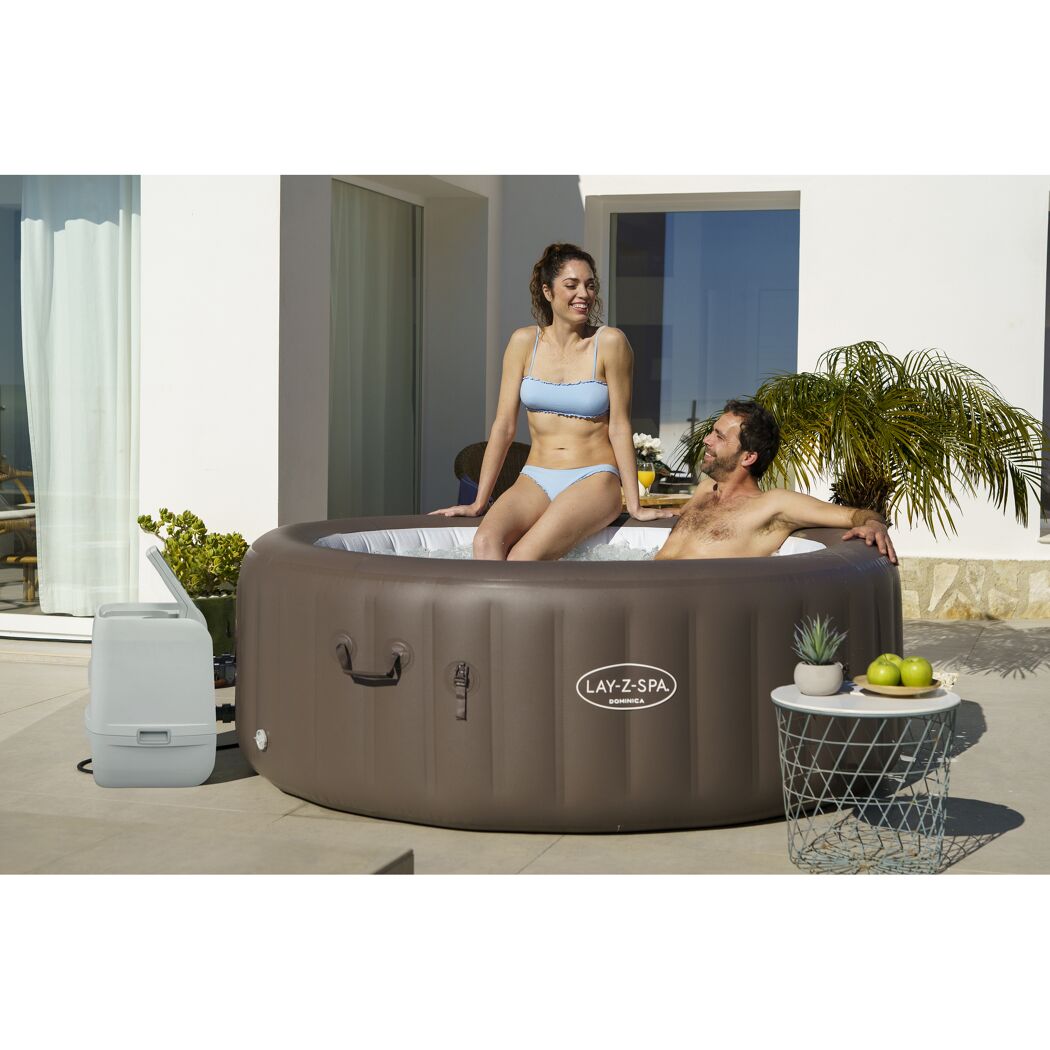 Whirlpool 'LAY-Z-SPA® Dominica HydroJet™' braun/weiß Ø 196 x 71 cm