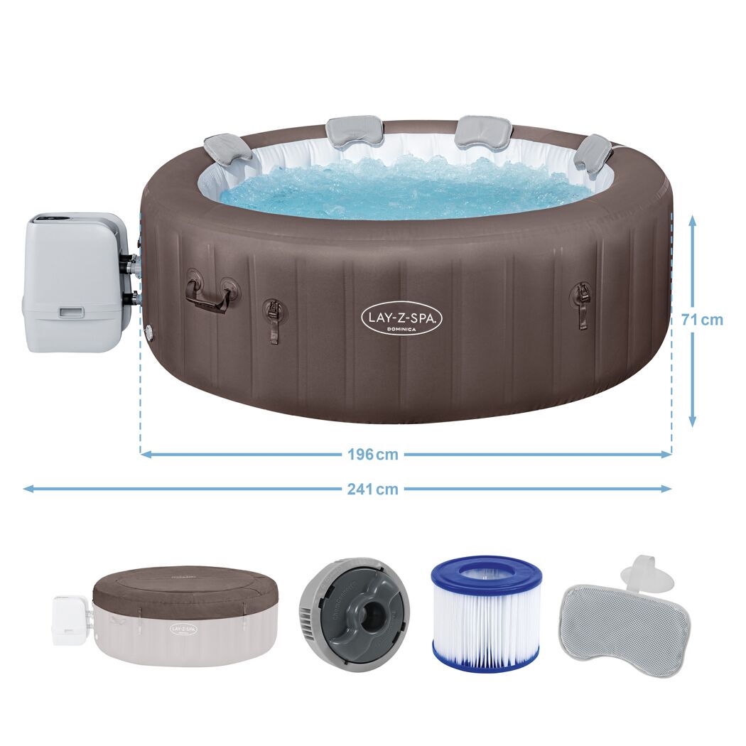 Whirlpool 'LAY-Z-SPA® Dominica HydroJet™' braun/weiß Ø 196 x 71 cm