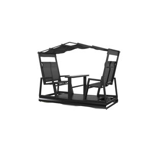 Gartenschaukel 'Carleton' schwarz/anthrazit 246,8 x 192,4 x 113,4 cm