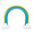 Aufblasbarer Regenbogen mit Wolken